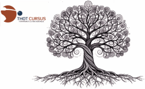 Firefly_Un arbre aux racines profondes mais dont les branches se transforment en spirales lum 596068 brun cursus edu